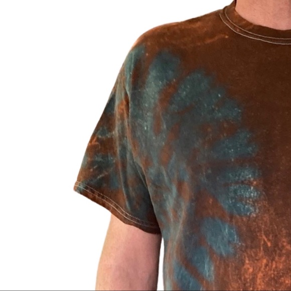 Brown & Gray Cascade TIE DYE T-Shirt - Picture 2 of 9